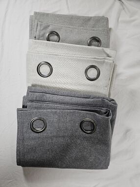 Three(3) Panels Sun Zero Channing Solid 26x84" Noise Cancelling Blackout Grommet